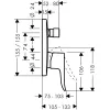 Смеситель для ванны Hansgrohe Metris, наружная часть (31454000)- Фото 2